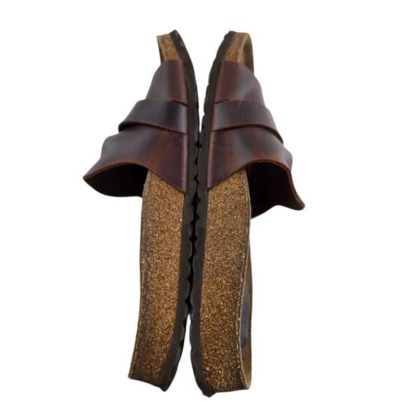 Birkenstock Sandals Size 39 Womens 8 8.5 Papillon Carmen Slip On Brown Leather - Picture 8 of 12